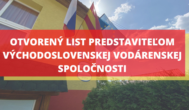Otvorený list predstaviteľom Východoslovenskej vodárenskej spoločnosti